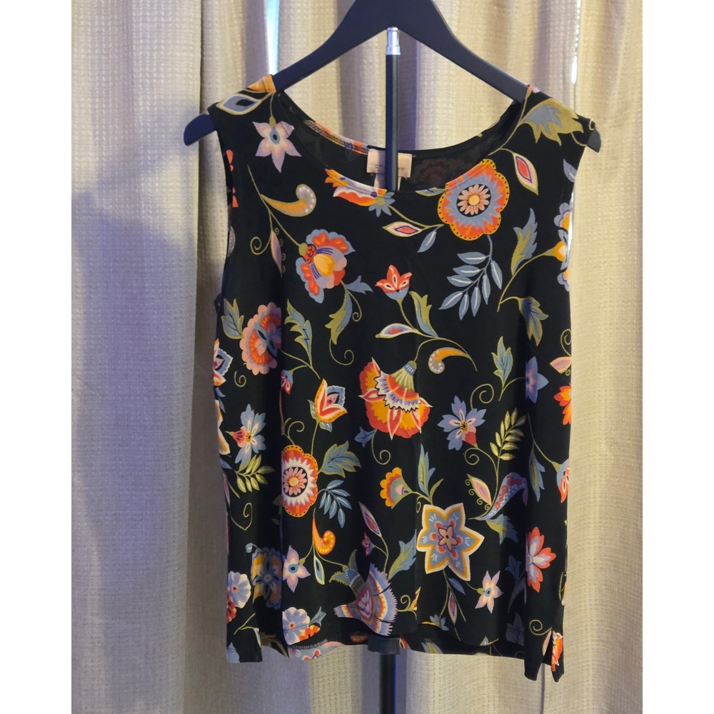 Choices Floral Sleevless Blouse Womens Size Large